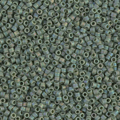 Delica Seed Bead - #1594 Avocado Opaque Rainbow Matte