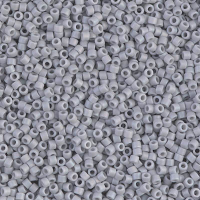 Delica Seed Bead - #1598 Ghost Gray Opaque Rainbow Matte