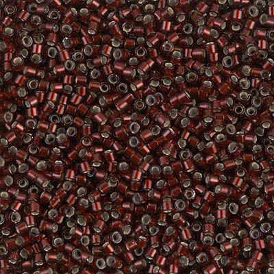 Delica Seed Bead - #1685 Dark Cranberry Glazed Transparent Silver-Lined