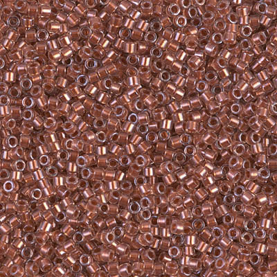Delica Seed Bead - #1704 Copper Pearl / Pink Mist Inside Color Lined