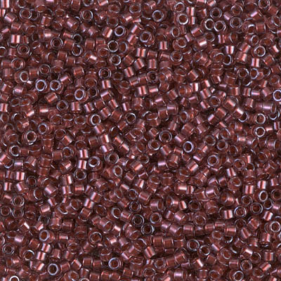 Delica Seed Bead - #1705 Copper Pearl / Dark Cranberry Transparent Inside Color Lined