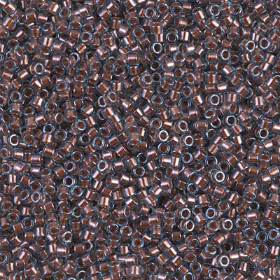 Delica Seed Bead - #1706 Copper Pearl / Aqua Transparent Inside Color Lined