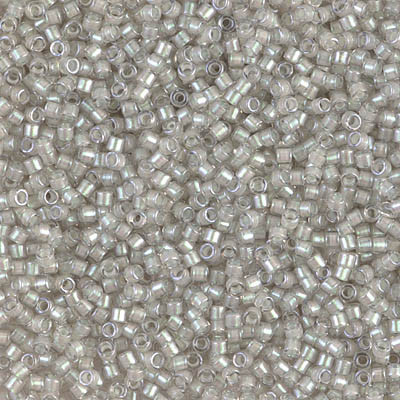 Delica Seed Bead - #1711 Pearl / Gray Mist Inside Color Lined Rainbow