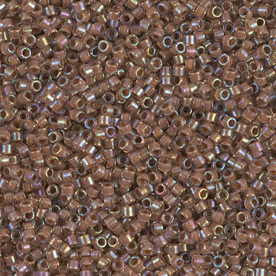 Delica Seed Bead - #1732 Cocoa Inside Color Lined Rainbow