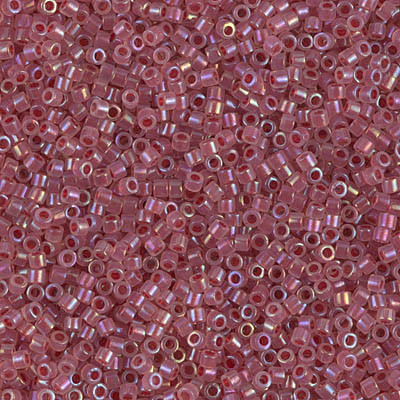 Delica Seed Bead - #1746 Claret / Opal Inside Color Lined Rainbow