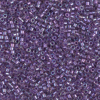 Delica Seed Bead - #1754 Purple Inside Color Lined Rainbow Sparkle