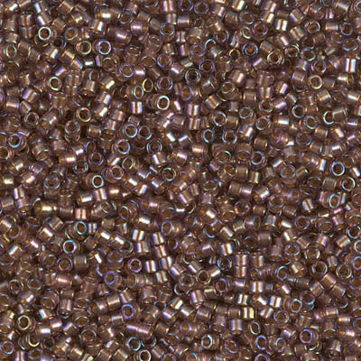 Delica Seed Bead - #1759 Beige / Amethyst Inside Color Lined Rainbow Sparkle