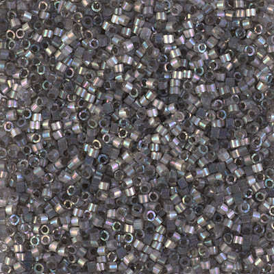 Delica Seed Bead - #1872 Silk Inside Dyed Rustic Gray Rainbow