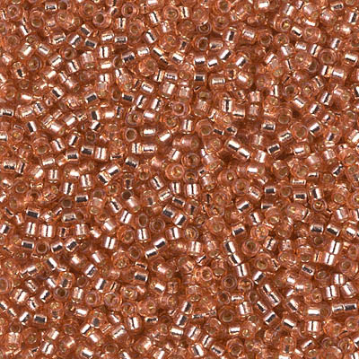 Delica Seed Bead - #2151 Duracoat Dyed Rose Copper Transparent Silver-Lined
