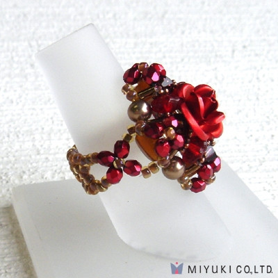 Miyuki Carmen Rose Ring Kit