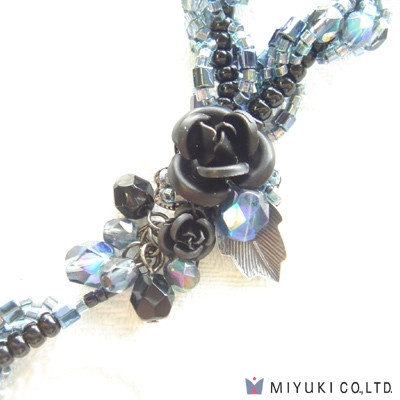 Miyuki Spiral Rope Nocturne Necklace Kit