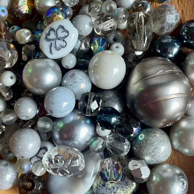 Czech Bead Mixes - Grey Glass Mix *Discontinued*