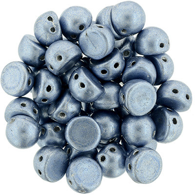 CzechMates 2-Hole Cabochon - #77046 ColorTrends: Saturated Metallic Airy Blue