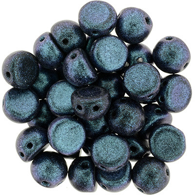 CzechMates 2-Hole Cabochon - #94105 Polychrome Indigo Orchid