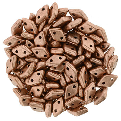 CzechMates 2-Hole Diamond - #K0177 Copper Metallic Matte