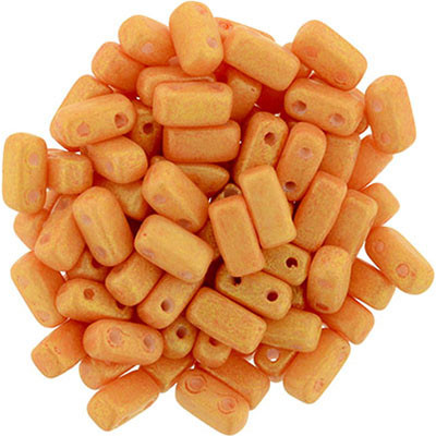 CzechMates 2-Hole Brick - #PS1004 Pacifica Tangerine