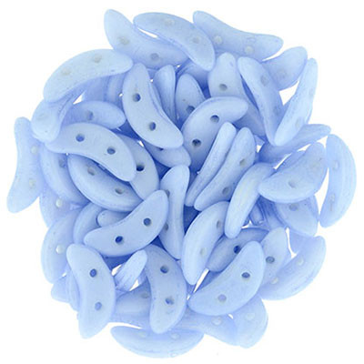 CzechMates 2-Hole Crescent - #PS0012 ColorTrends: Airy Blue Opaque