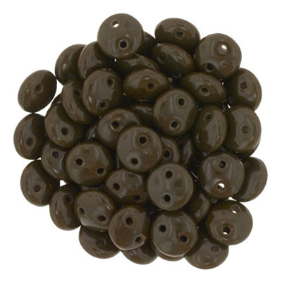 CzechMates 2-Hole Lentil - #13720 Chocolate Brown