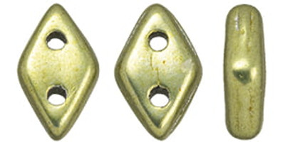 CzechMates 2-Hole Diamond - #06B09 ColorTrends: Saturated Metallic Limelight