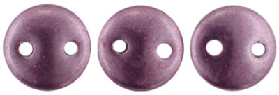 CzechMates 2-Hole Lentil - #08A03 ColorTrends: Sueded Gold - Orchid