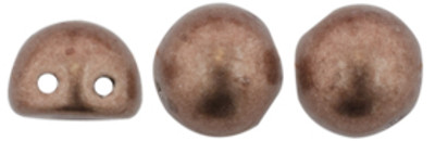 CzechMates 2-Hole Cabochon - #08A01 ColorTrends: Sueded Gold - Ash Rose
