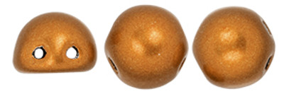 CzechMates 2-Hole Cabochon - #06B06 ColorTrends: Saturated Metallic Russet Orange