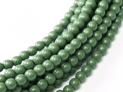 2mm Czech Glass Pearls - Hartford Green