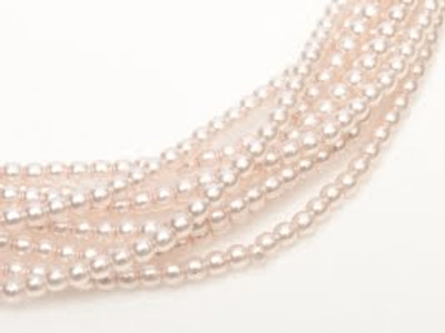 2mm Czech Glass Pearls - Pale Pink