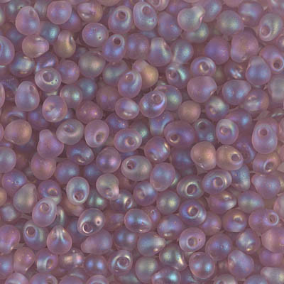 Drop Bead - #142FR Smoky Amethyst Transparent Rainbow Matte