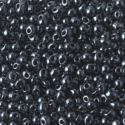 Drop Bead - #451 Hematite Metallic