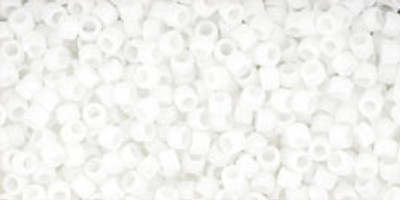 Toho Treasures 11/0 - #0761 White Opaque Rainbow Matte