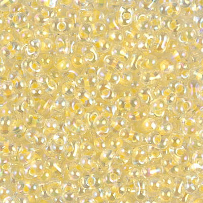 Miyuki Berry Beads - #0273 Light Yellow Inside Color Lined Rainbow