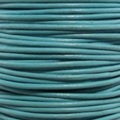 Round Leather Cord 0.5mm: Turquoise