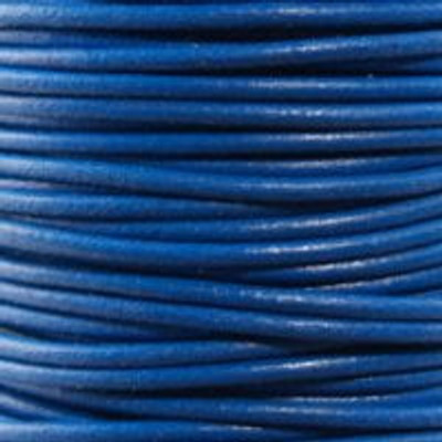 Round Leather Cord, 1.5mm: Blue
