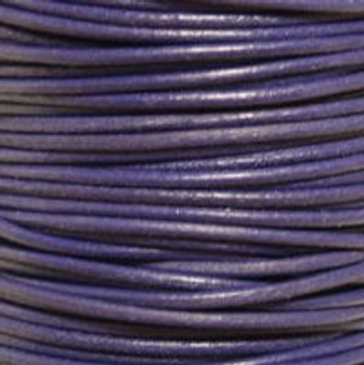 Round Leather Cord, 1.5mm: Violet