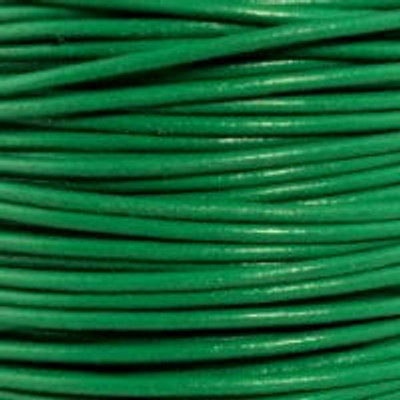 Round Leather Cord, 1.5mm: Light Green