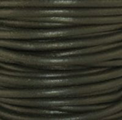 Round Leather Cord, 1.5mm: Hunter