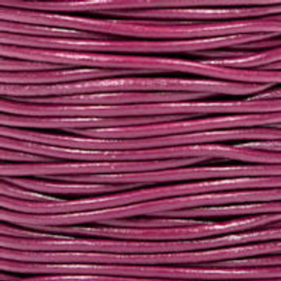 Round Leather Cord, 1.5mm: Cyclamen