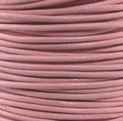 Round Leather Cord, 1.5mm: Light Pink