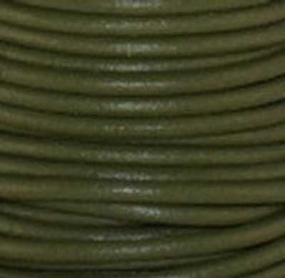 Round Leather Cord, 1.5mm: Mehandi