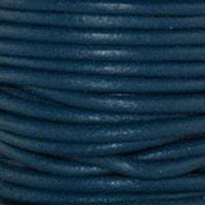 Round Leather Cord, 1.5mm: Iris Blue
