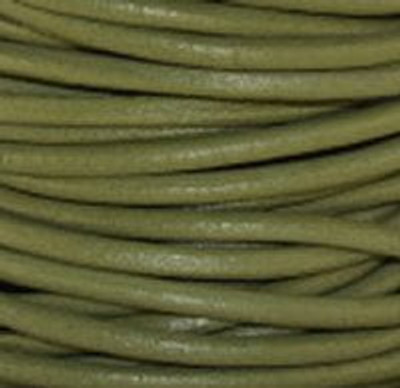 Round Leather Cord, 1.5mm: Absinth