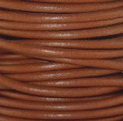 Round Leather Cord, 1.5mm: Saddle