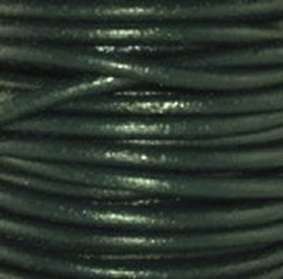 Round Leather Cord, 1.5mm: Bright Green