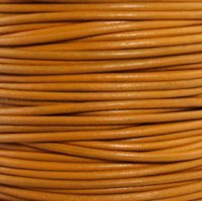 Round Leather Cord, 2.0mm: Marigold
