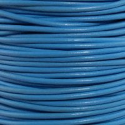 Round Leather Cord, 2.0mm: Sky Blue