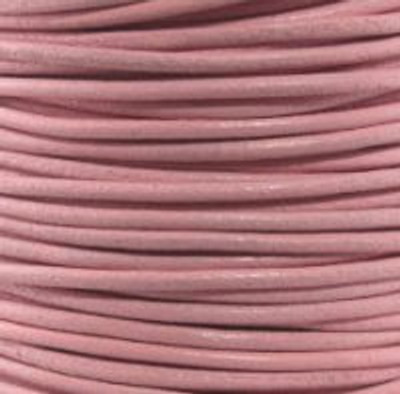 Round Leather Cord, 2.0mm: Light Pink