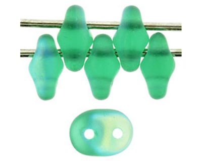 SuperDuo Bead - #MX5072 Emerald Rainbow Matte