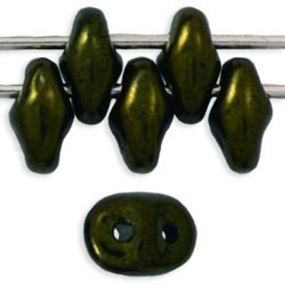 SuperDuo Bead - #B14495 Green Metallic
