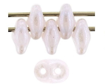 SuperDuo Bead - #L71200 Milky Soft Rosaline Luster